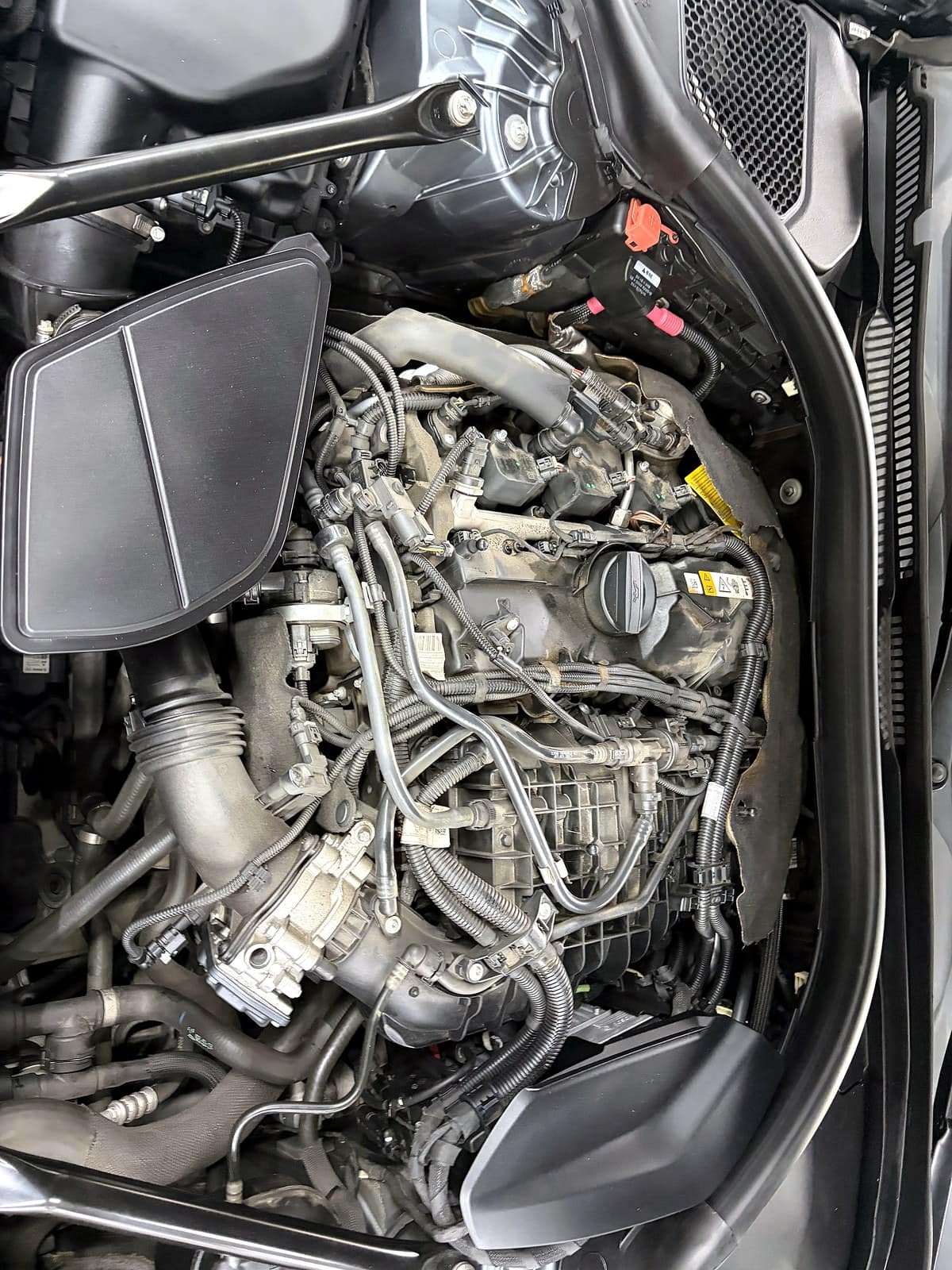 광주 H모터스에서 진행한 BMW 530i 엔진룸 점검