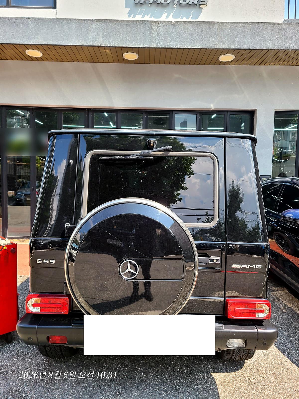 광주 H모터스에 뒷유리 작동불량으로 입고된 벤츠 G바겐