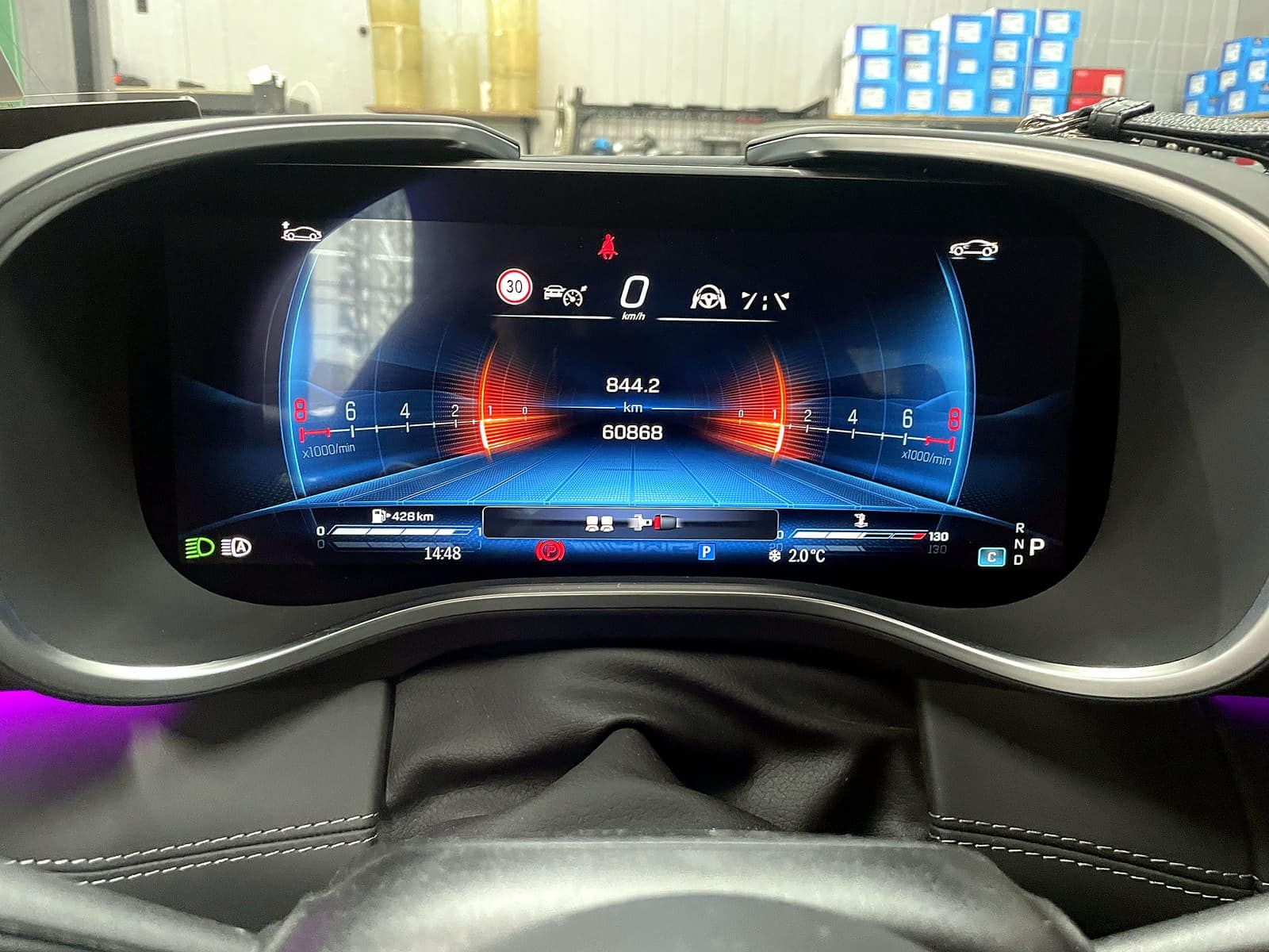 벤츠 SL63 AMG 계기판 누적 주행거리 확인